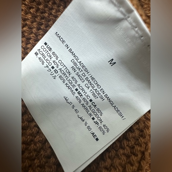 NWOT Old Navy Beige 3/4 Sleeve Sweater Womens Round Neck Tight Knit Size Medium - Picture 6 of 7